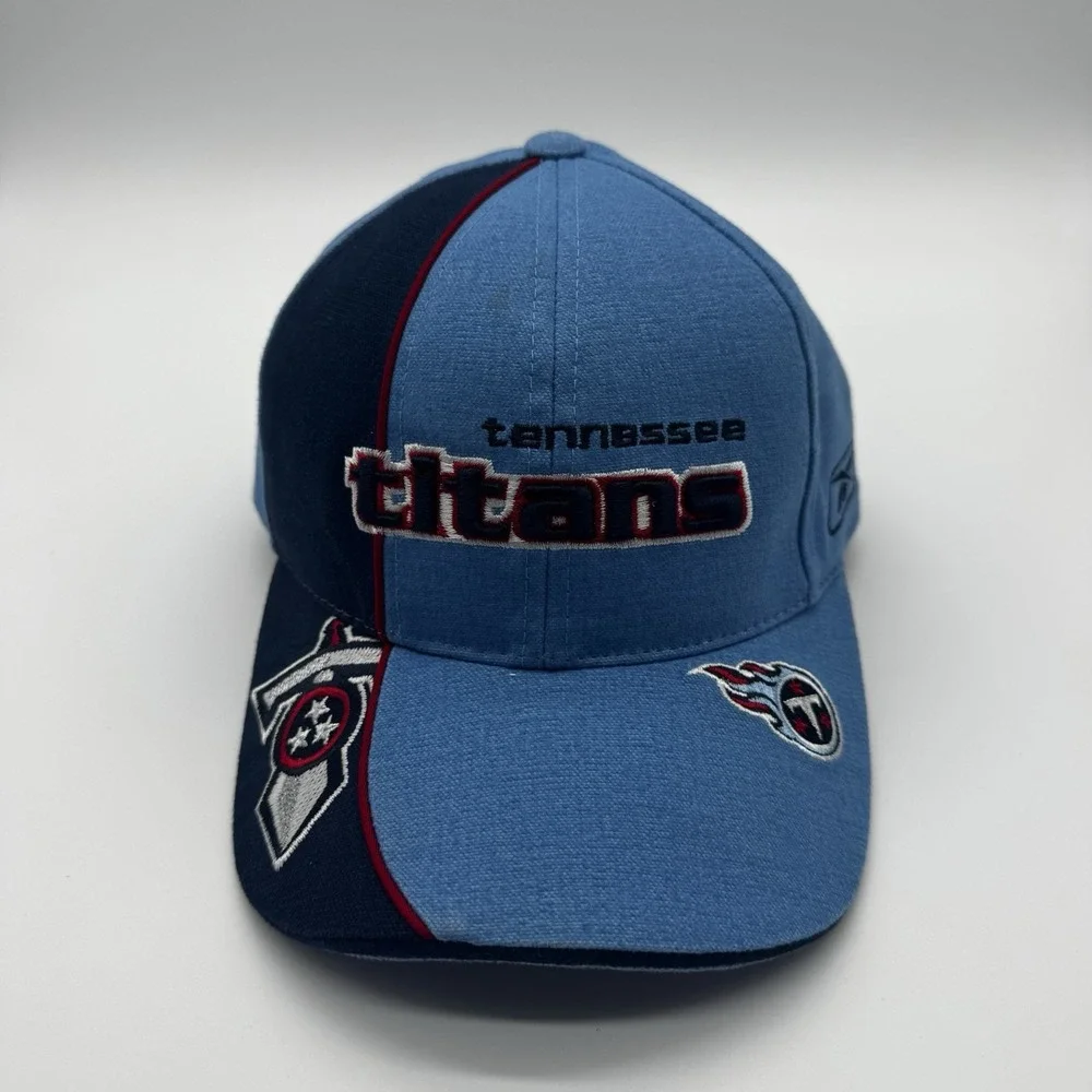 New Reebok Tennessee Titans Hat Cap‎ Men's Blue Adjustable Strap Vintage NFL Y2K